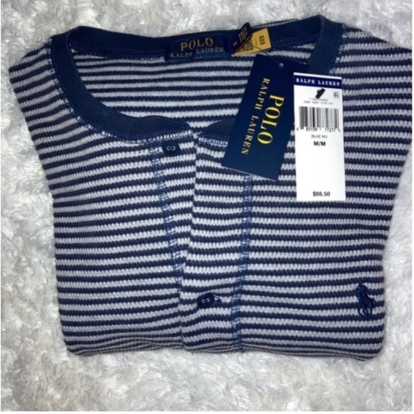 Ralph Lauren Polo Waffle Knit Long sleeve Performance Shirt Mens sz Medium - Picture 8 of 9